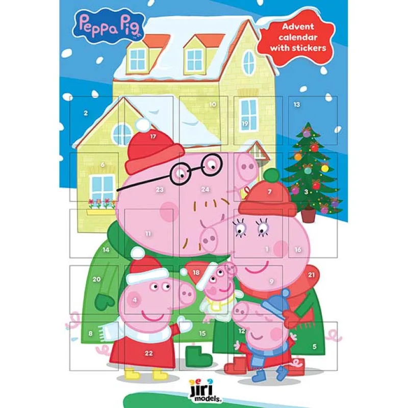 Jiri Models Adventný kalendár so samolepkami Prasiatko Peppa