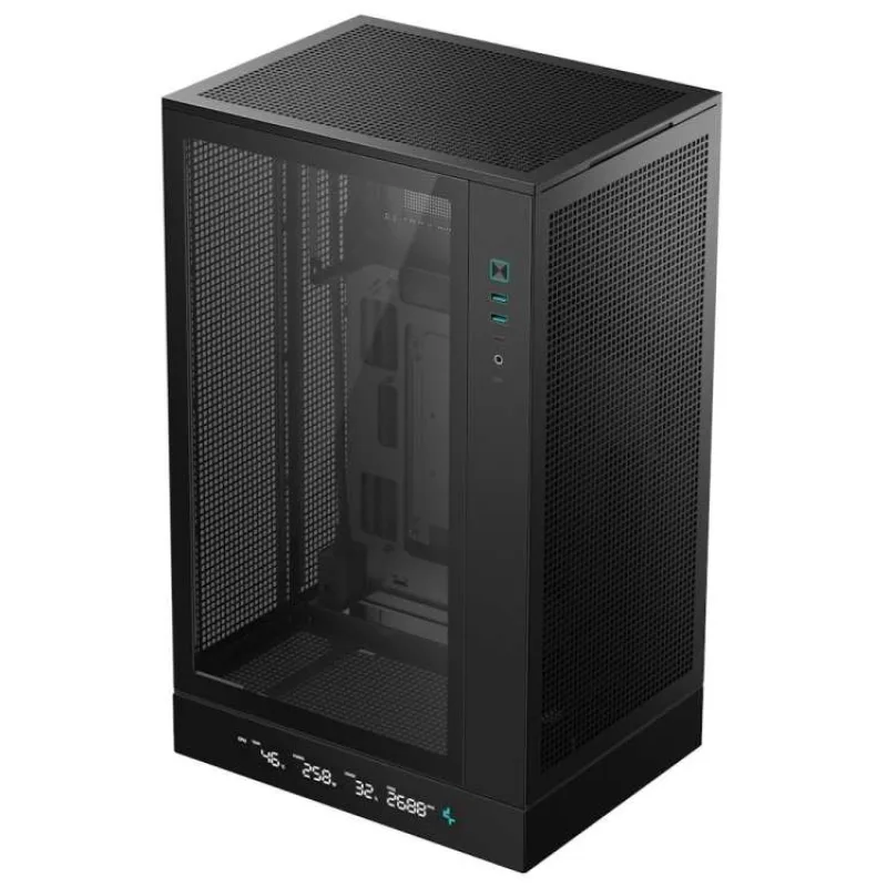 DEEPCOOL skříň CH270 Digital / microATX / 2 x USB 3.0 / USB-C / mesh panely / černá (R-CH270-BKNDM0-G-1)