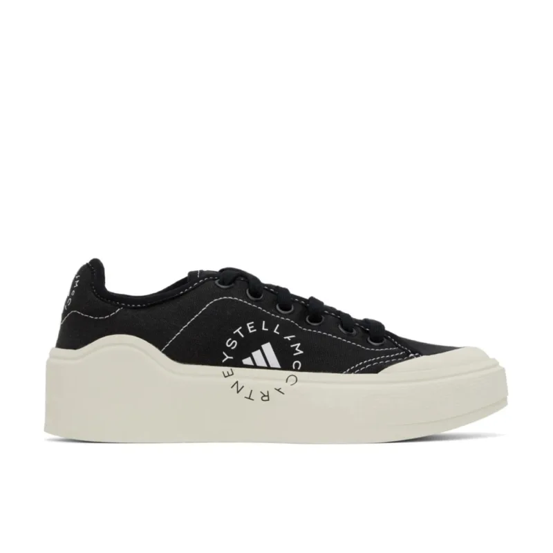 adidas Stella McCartney Court Cotton Sneakers Black White - 44.5