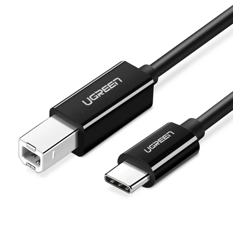 Ugreen US241 USB-C 2.0 - USB-B kábel 1 m - čierny