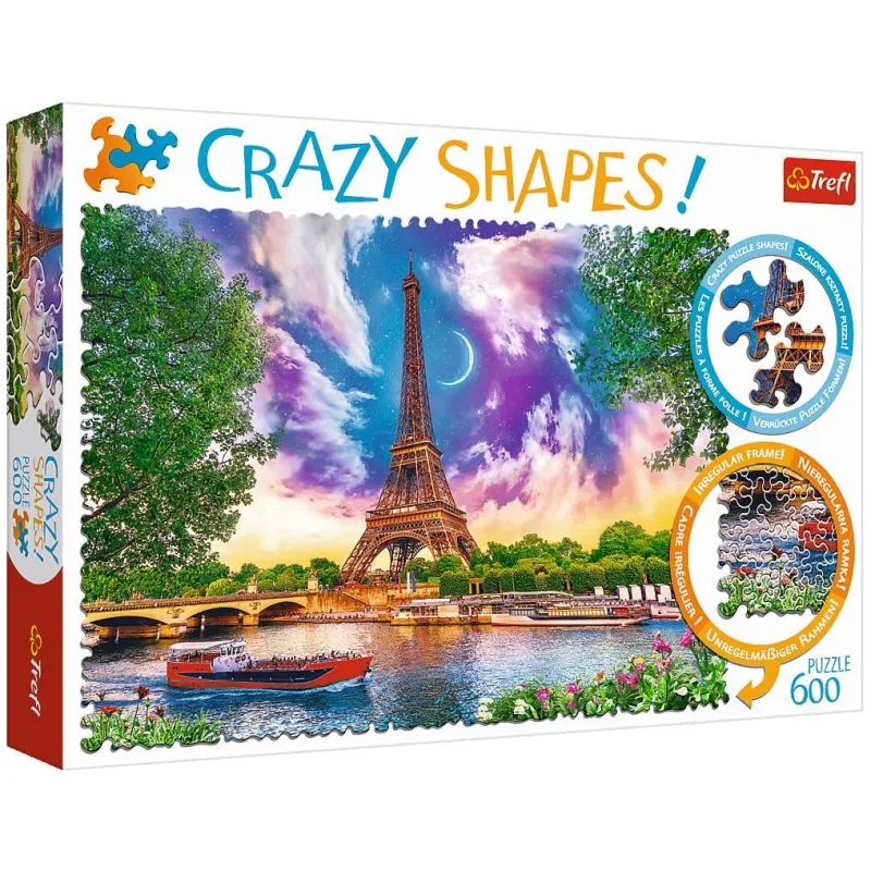 Trefl Crazy Shapes puzzle Obloha nad Parížom 600 dielikov
