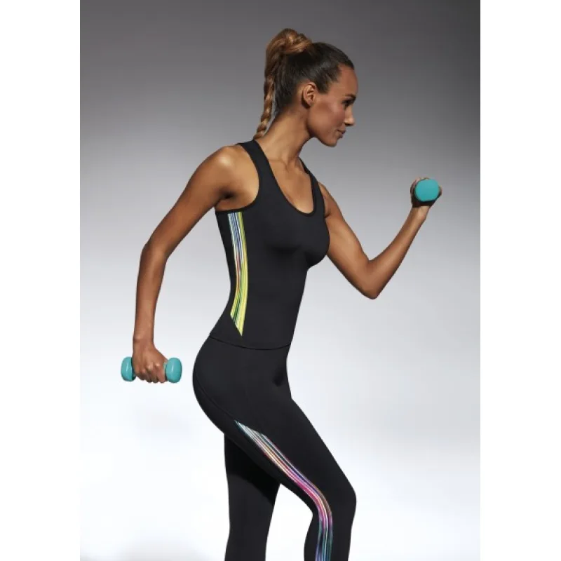 BAS BLACK COSMIC-TOP 50 černá + multicolor L polyester / elastan