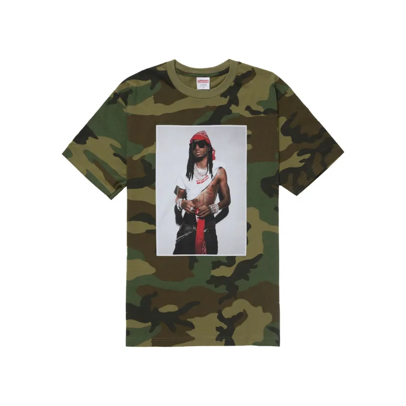 Supreme Playboi Carti Tee Woodland Camo - XL