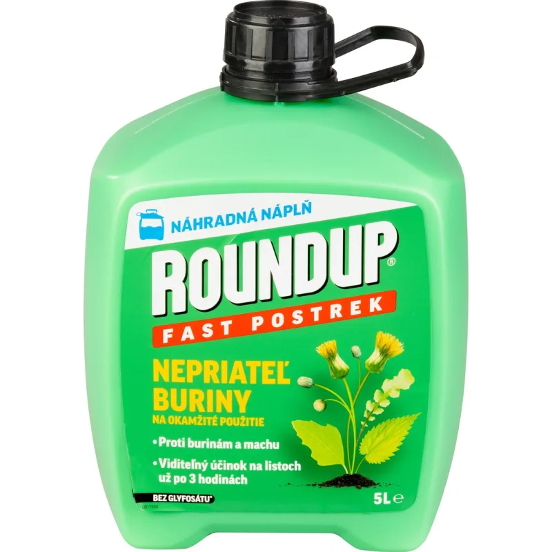 Koncentrát Roundup Fast postrek, proti burine, náhradná náplň, 5L