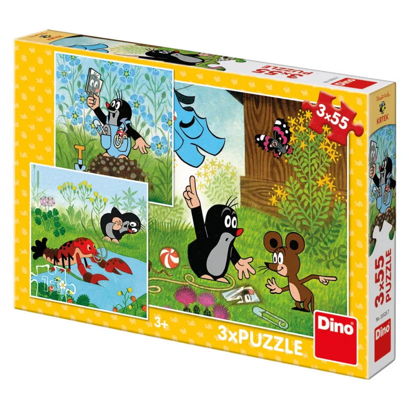 Dino Dino Puzzle Krtko a nohavice 3 x 55 ks