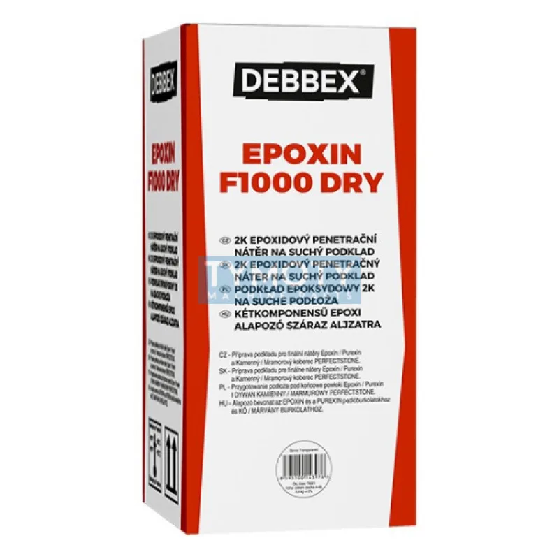 Debbex EPOXIN F1000 DRY - 4,4 kg transparentné, plechové obaly