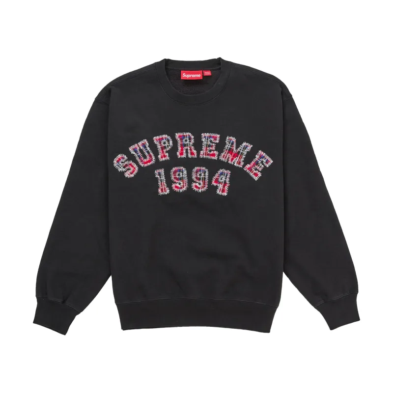 Supreme Plaid Arc Crewneck Black - M