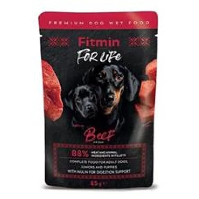 Fitmin For Life dog Hovězí s inulinem kapsa 85g
