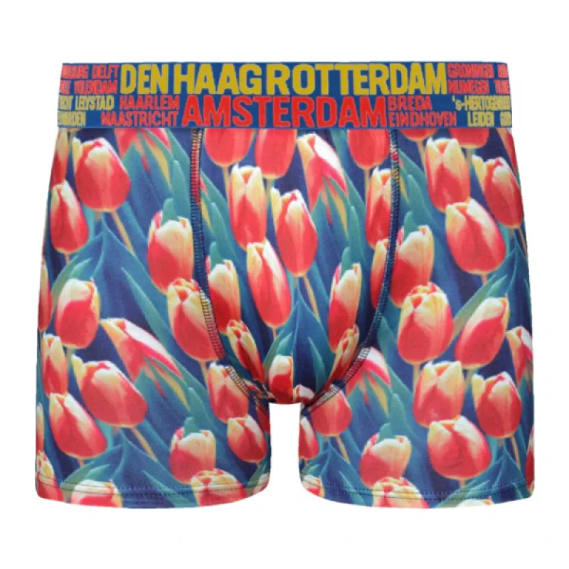 Pánske Boxerky GIANVAGLIA City extra pohodlné - červená modrá Farba: červená, Veľkosť: XL