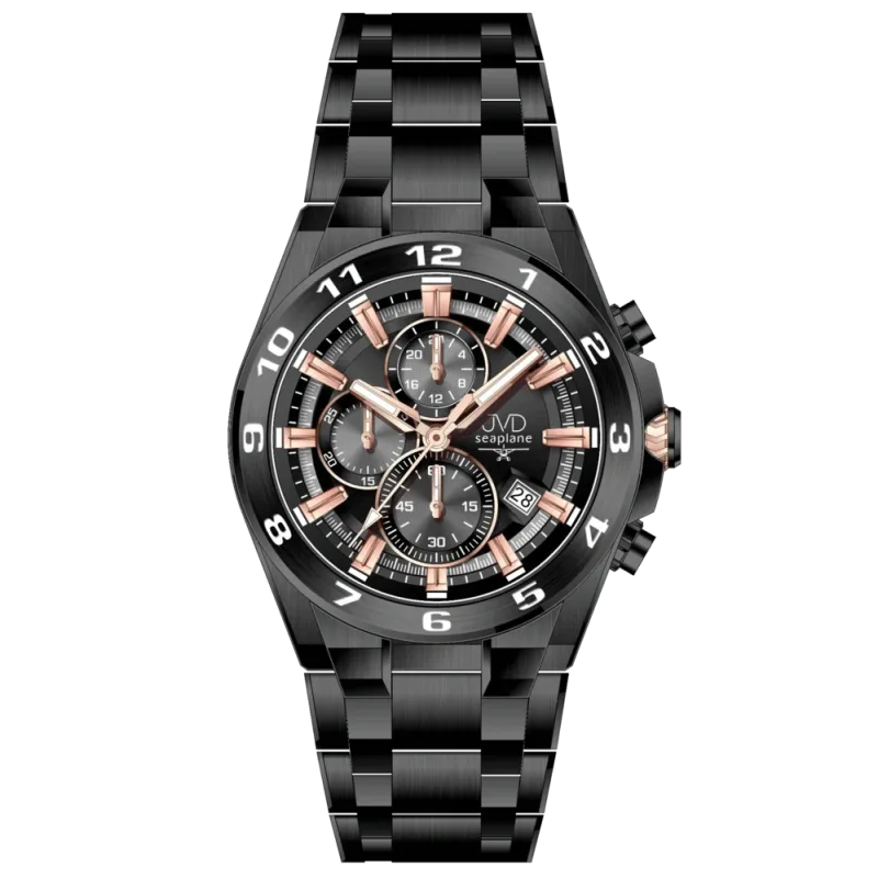 JVD Pánské ocelové vodotěsné ocelové hodinky - chronograf JVD JE1021.3