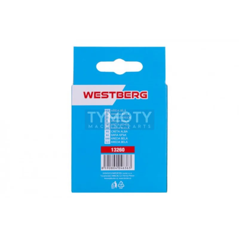 Krieda biela WESTBERG 12x12x80mm, sada 12ks