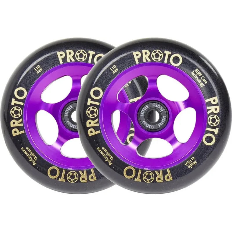 Kolieska Proto Grippers Black On Purple 110 mm 2 ks