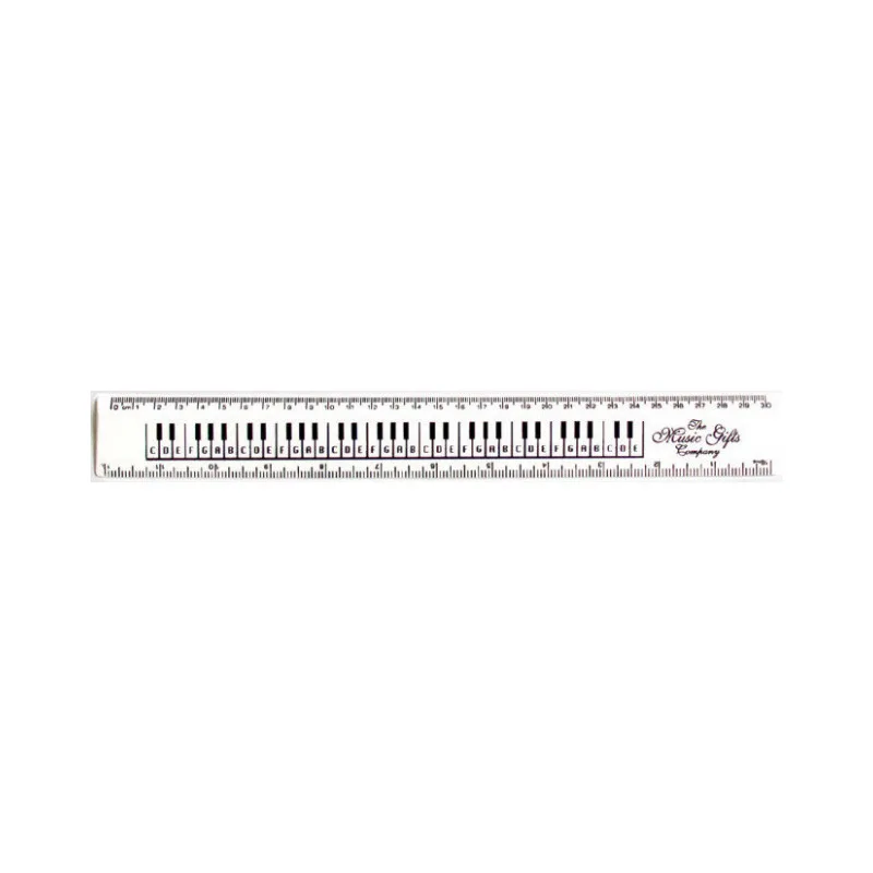 Music Gift Company Pravítko 30 cm - klaviatura (bílé)