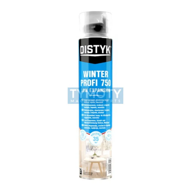 Distyk Nízkoexpanzná zimná pena PROFI PU 750 - 750 ml zelená, pištoľová dóza