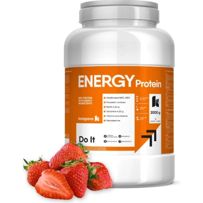 Kompava ENERGY Protein, jahoda, 2000g