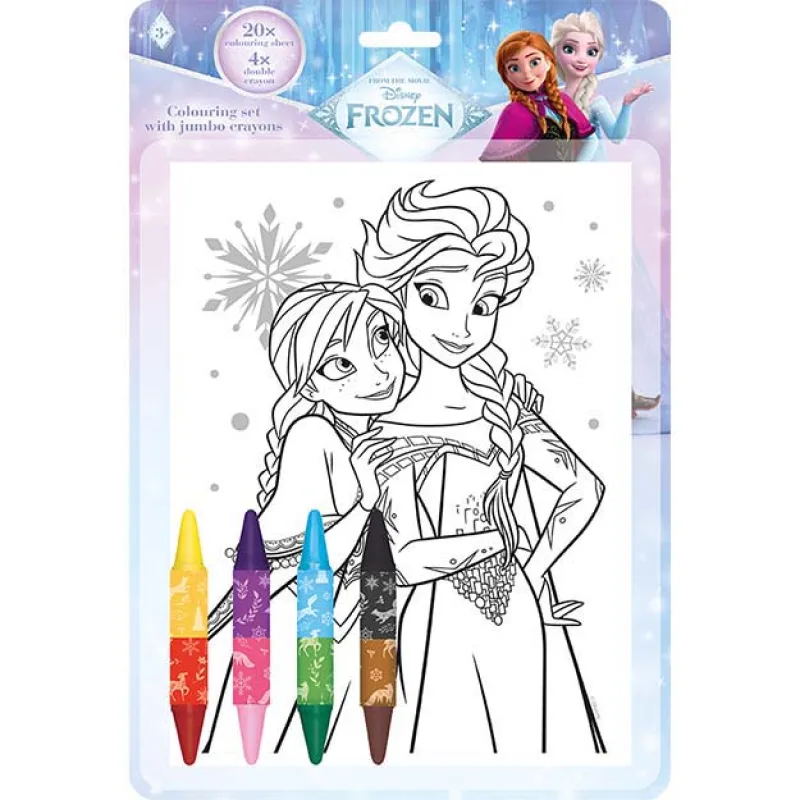 Jiri Models Omaľovánkový set s obojstrannými voskovkami FROZEN - Ľadové kráľovstvo