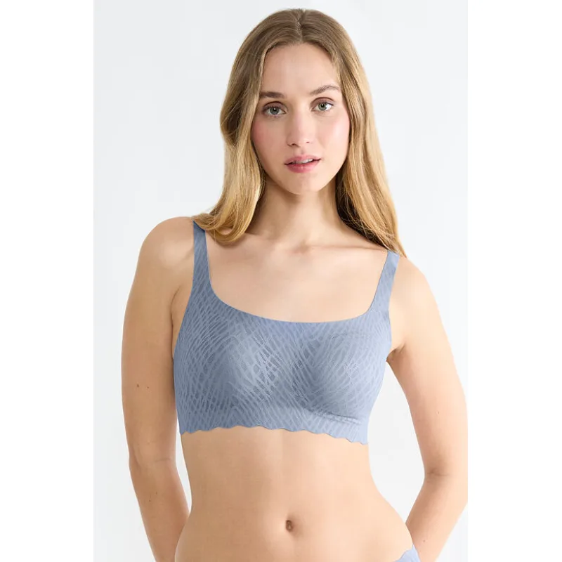 Podprsenka Sloggi Zero Feel Bliss Top modrosivá XL