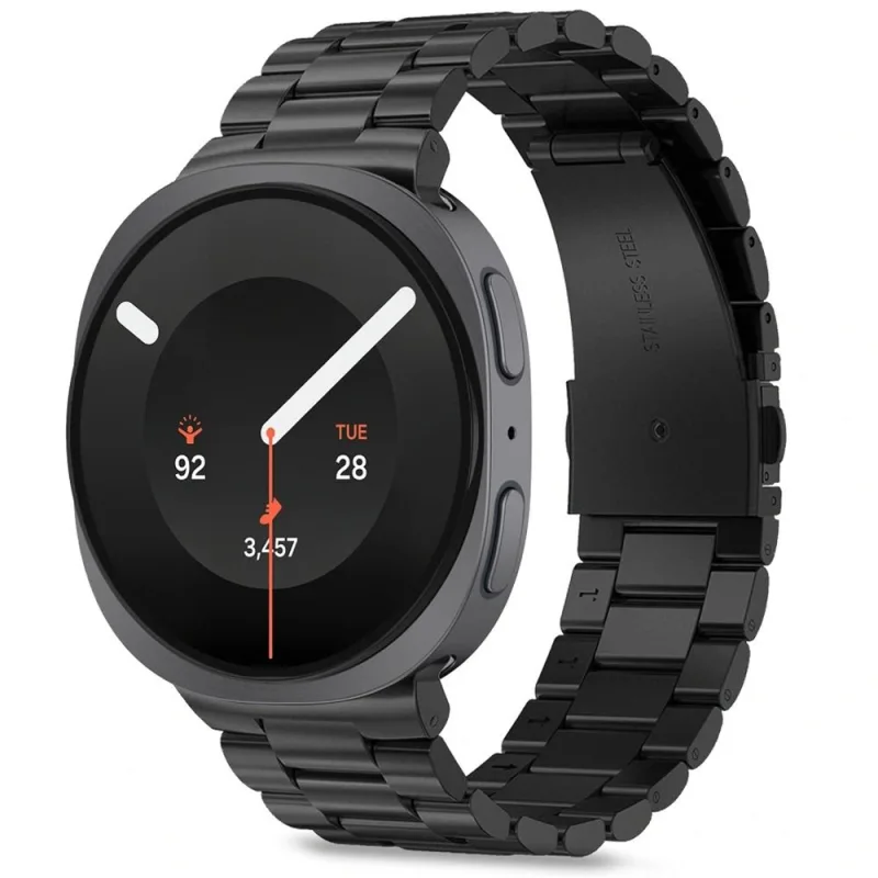 Náramok z nehrdzavejúcej ocele Tech-Protect pre hodinky Samsung Galaxy Watch 40/44/46 mm – čierny