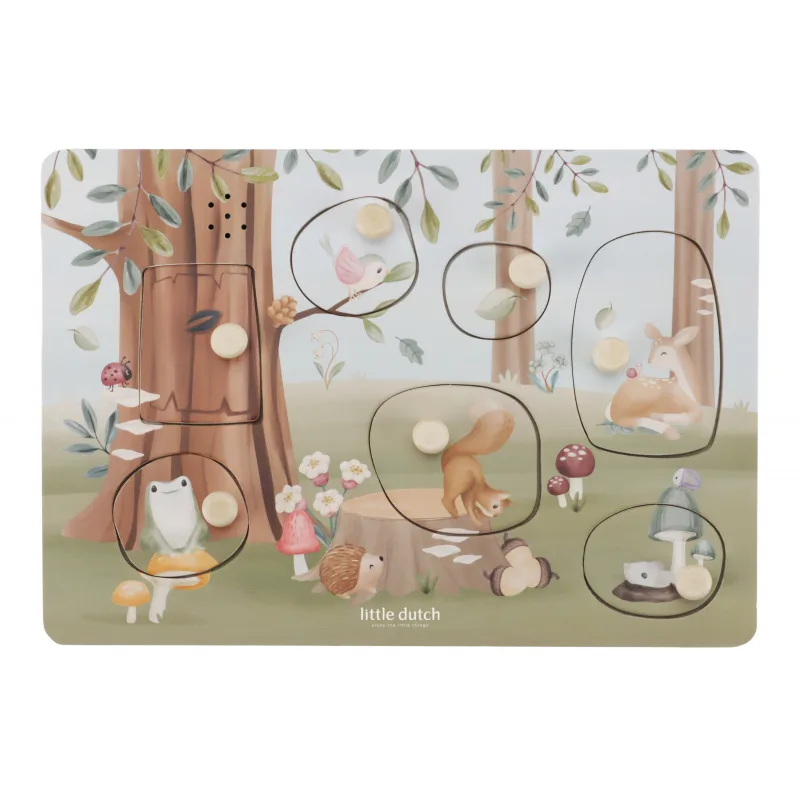 Little Dutch Vkladacie puzzle so zvukom Forest Friends
