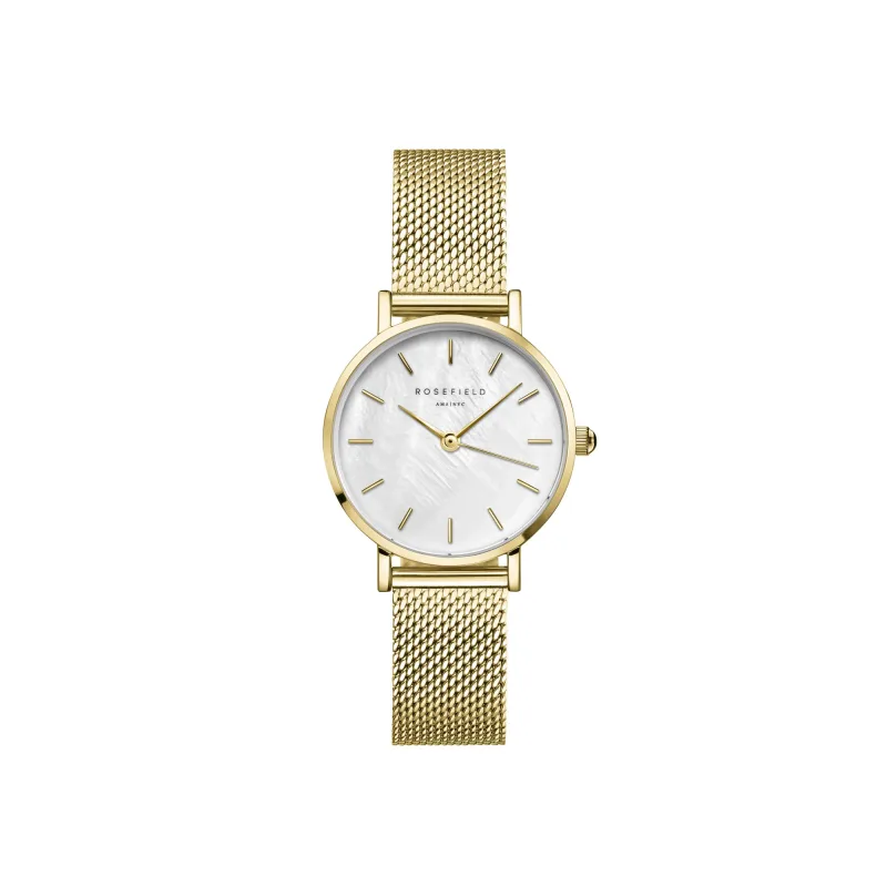 Dámske hodinky Rosefield Small Edit Mesh Gold SMGMG-S06