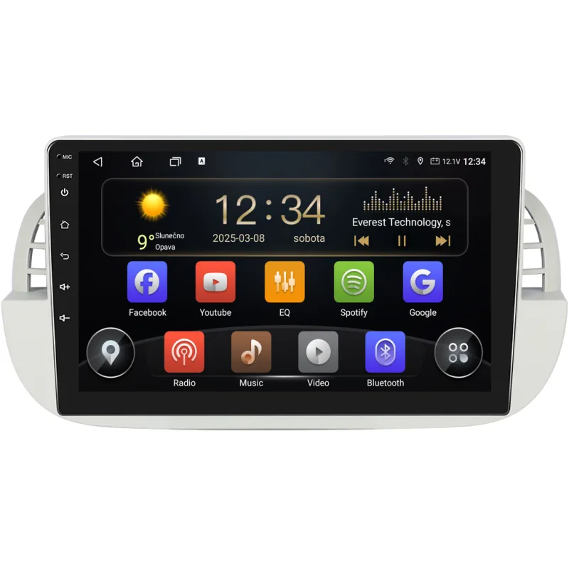 Isudar 2DIN autorádio T72-IEV212 Android, Fiat 500 T72-UN04M/A7829
