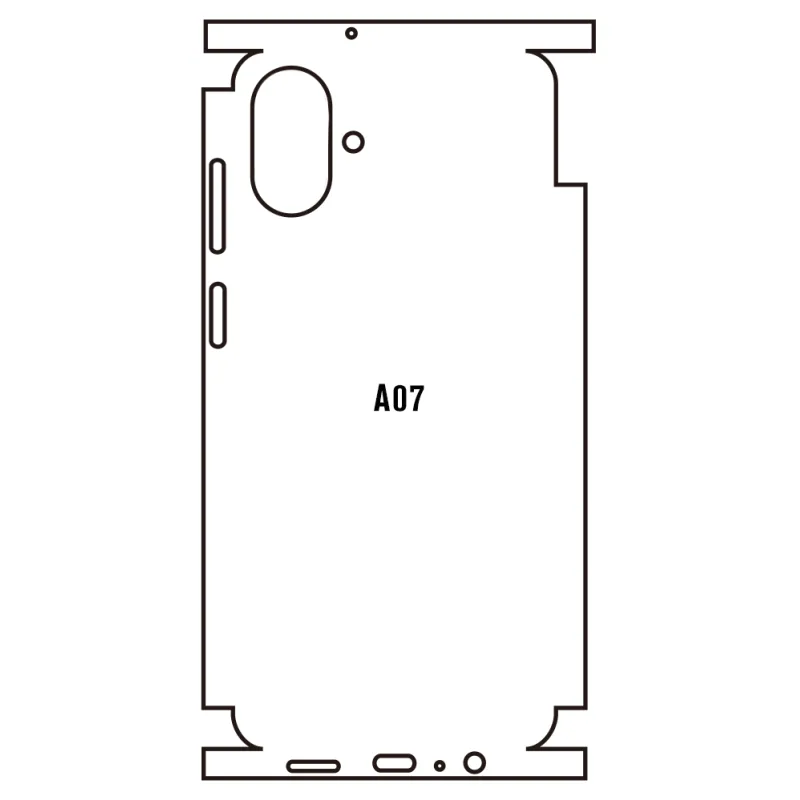 Sunshine Samsung A07 5G Zadná Hydrogél ochranná fólia Strih: Zadná časť a rám 1, Typ fólie: Matná