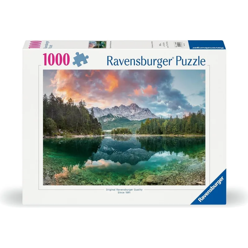 Puzzle Ravensburger 500 dielikov Zugspitze pri jazere Eibsee