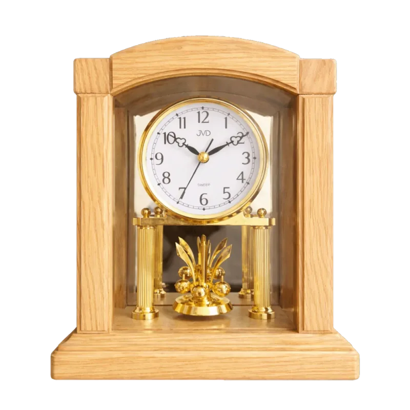 JVD Dřevěné stolní hodiny JVD HS3023.1 (s točitými ročkami)