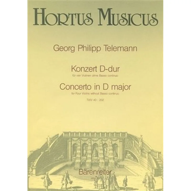 Bärenreiter Koncert D dur pro čtyři housle