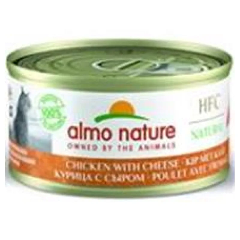 Almo Nature cat konz. Natural-kuře se sýrem 70g