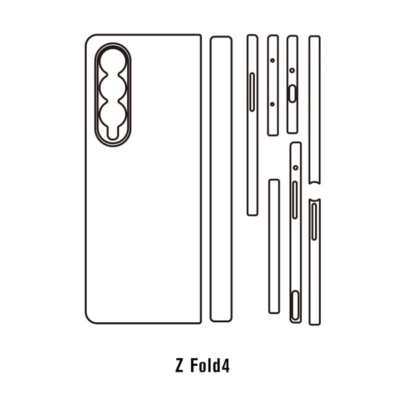 Sunshine Samsung Z Fold4 Zadná Hydrogél ochranná fólia Strih: Zadná časť a rám 1, Typ fólie: Matná