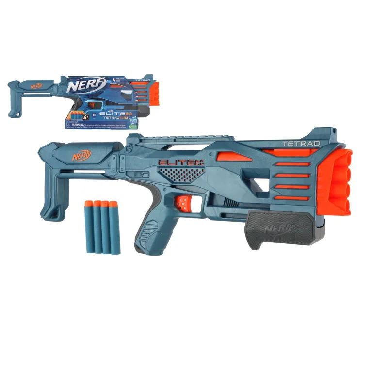 Teddies Pištoľ Nerf na penové náboje s nábojmi 4ks v krabici