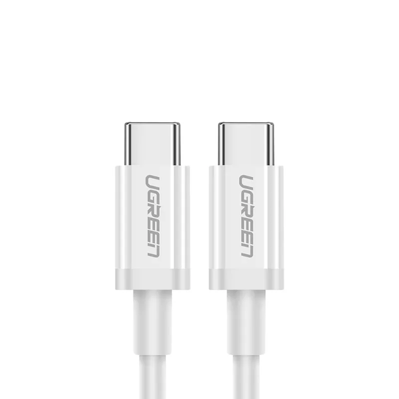 Ugreen US264 60518 kábel USB-C / USB-C PD QC AFC 1 m – biely