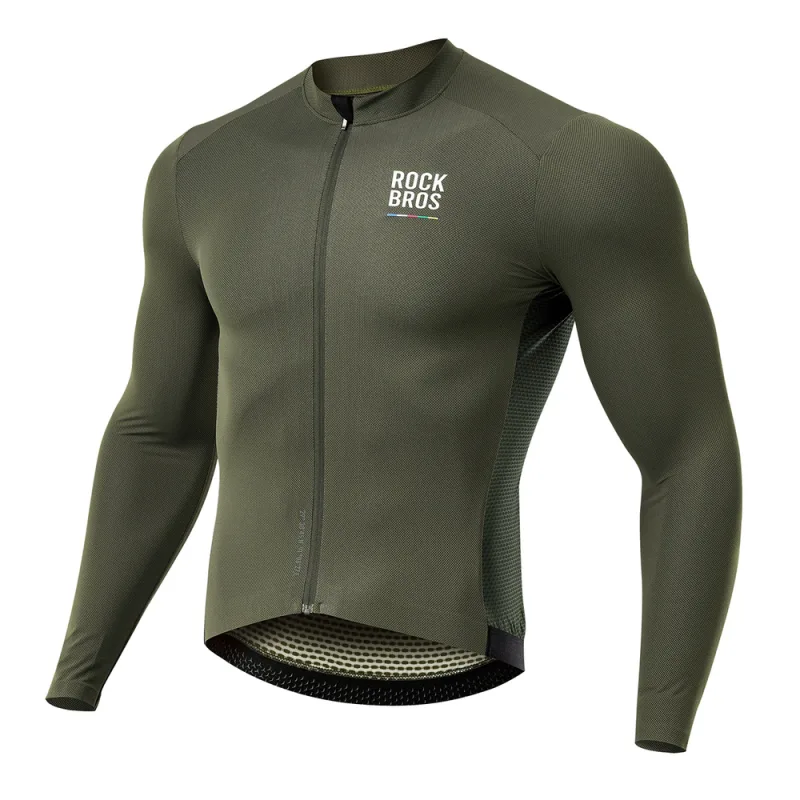Rockbros 15220003004 ROAD TO SKY pánsky cyklistický dres dlhý rukáv L - zelený