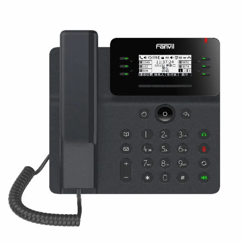 GRANDSTREAM Fanvil V62 SIP telefon, 2,7"podsv.disp., 6SIP, 15DSS tl., USB, dual Gbit, PoE V62