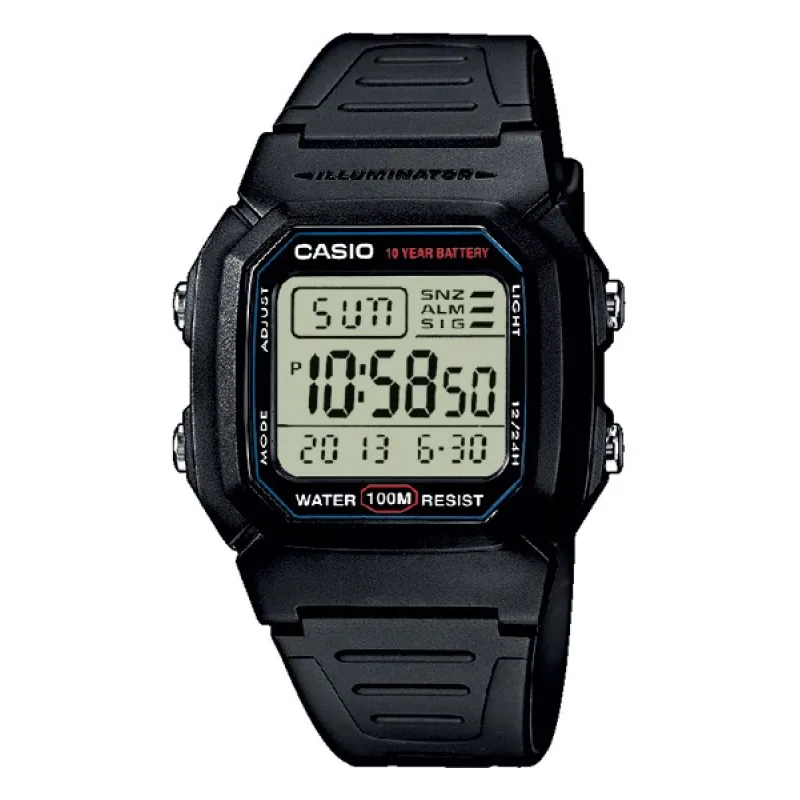 CASIO Pánske hodinky so stopkami a budíkom W-800H-1AVES