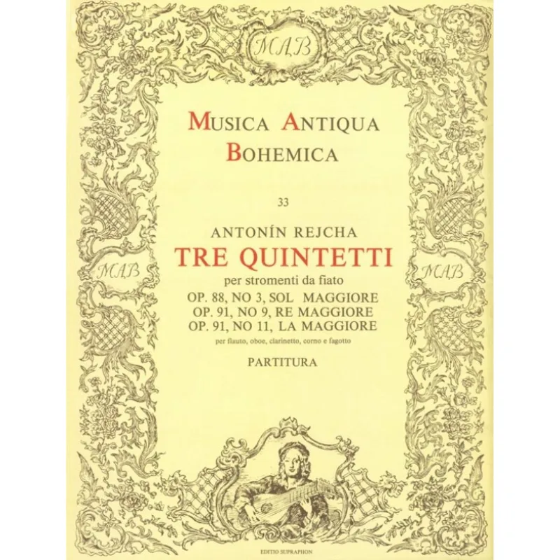 Bärenreiter Tre quintetti per stromenti da fiato (op. 88, č. 3, op. 91, č. 9