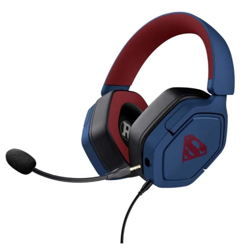 TRUST sluchátka GXT 492SM CARUS Superman, PS5 Gaming Headset, modrá (25739)