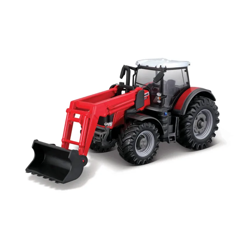 Bburago - FARMLAND, Traktor Massey Ferguson 8740S s predným nakladačom, 10cm