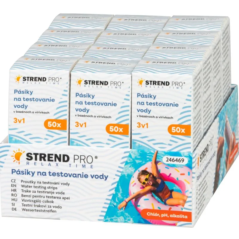 Tester vody Strend Pro, 3v1, ph, chlór, alkalita, pásiky