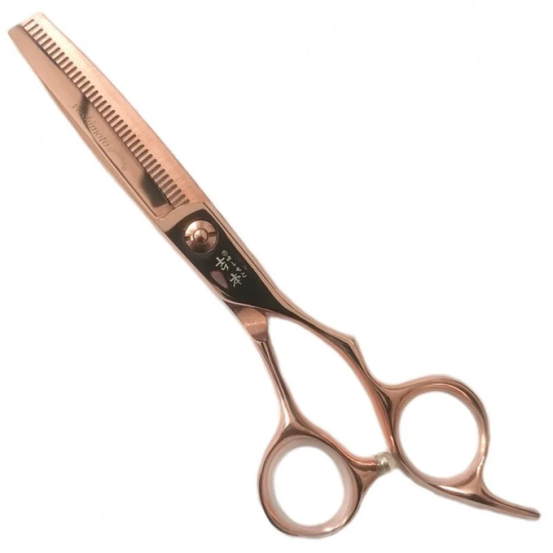 PRO FEEL JAPAN YOSHIMOTO JAPAN H6-638 ROSEGOLD - profesionálne efilačné kadernícke nožnice 6'
