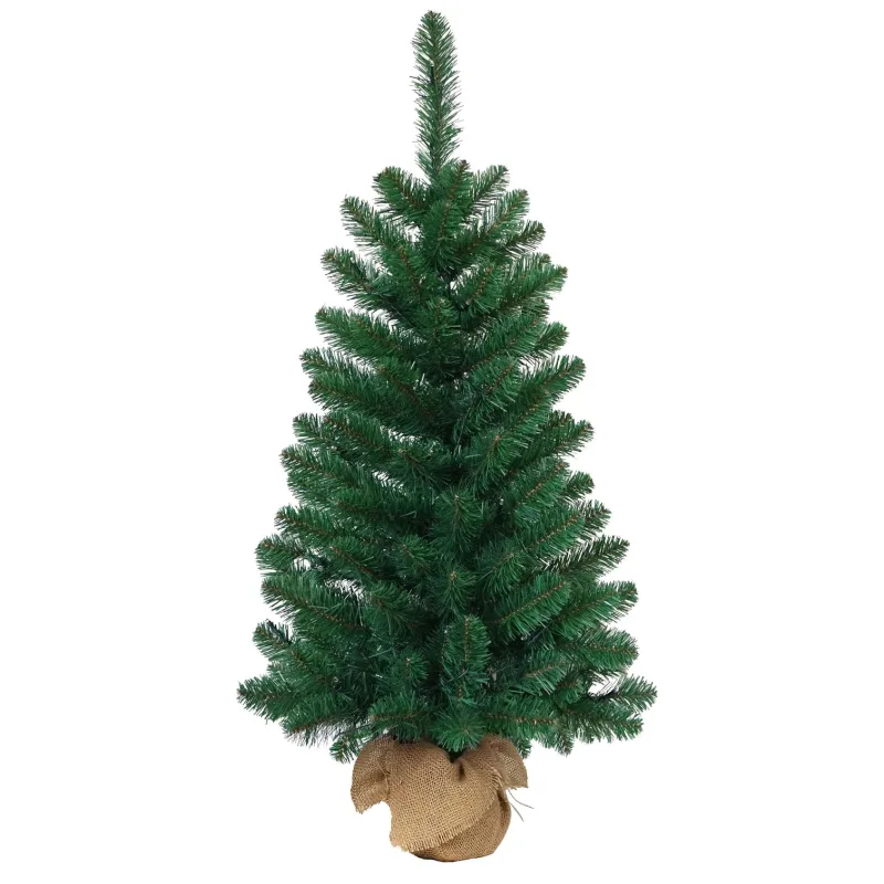 Vianočný stromček Rudolf, jedľa v jute, 90 cm