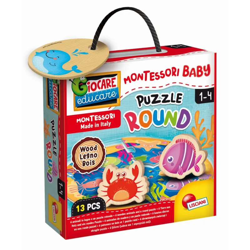 Liscianigioch MONTESSORI WOODEN PUZZLE CIRCLE