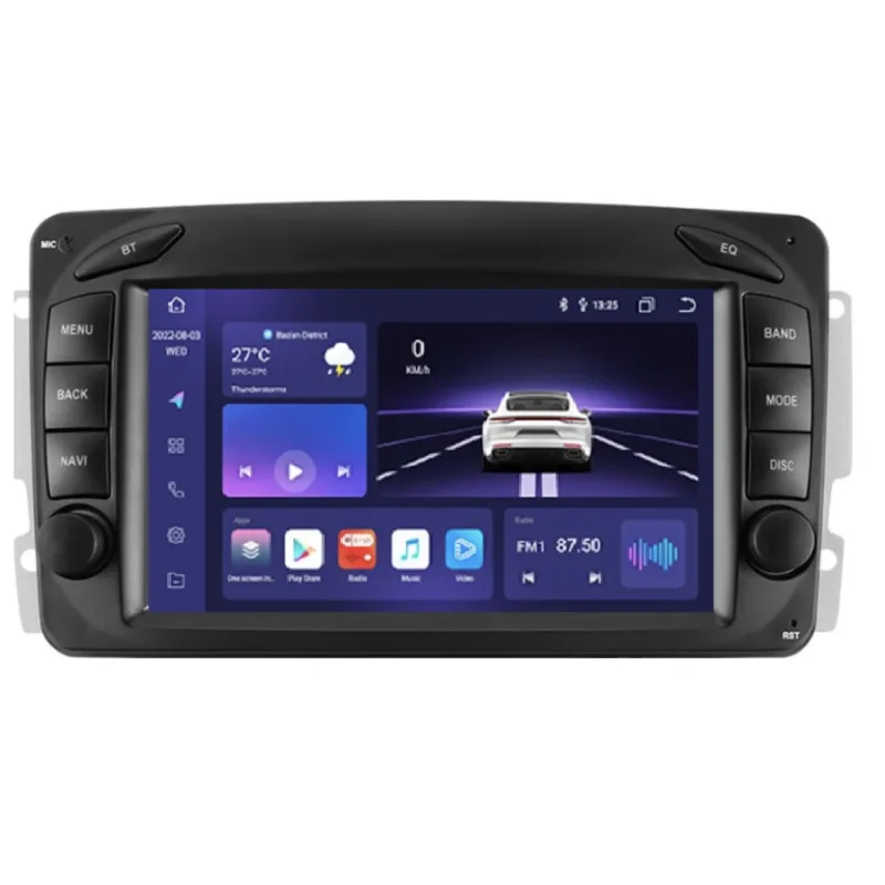 HIZPO BENZW2097001 Autorádio 7“ Android pro Mercedes-Benz W209 / Viano / Vito PW203 Výkonnostní varianta: 6SBENZW20971P (6+64GB) CHR6SBENZW20971P