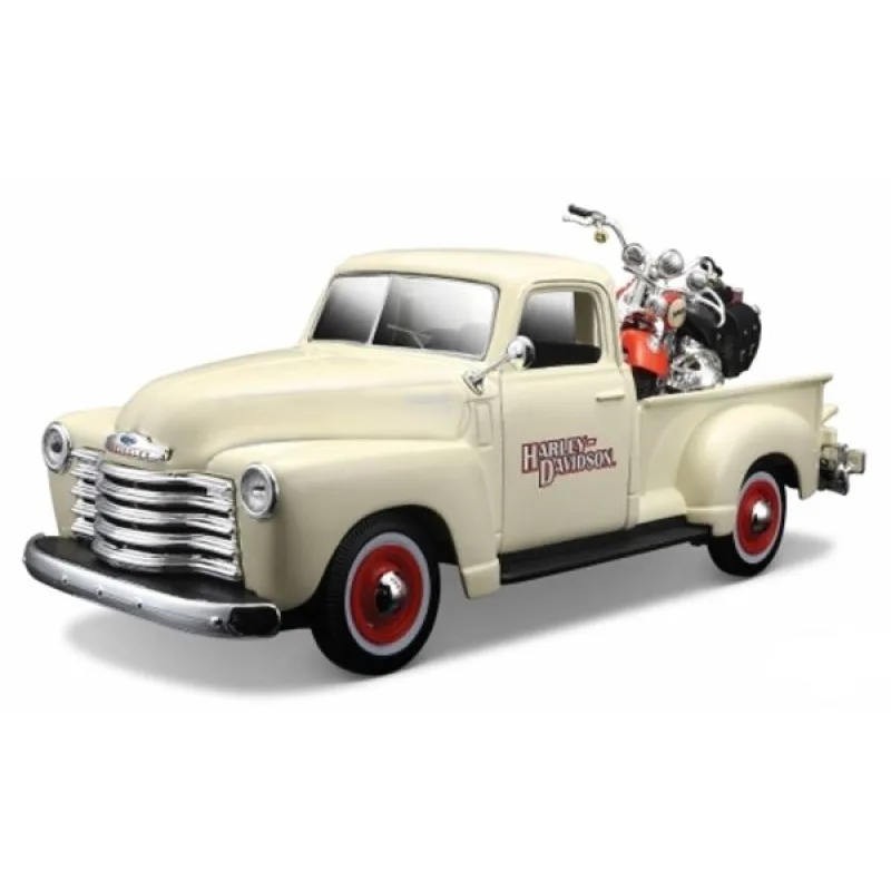 Maisto Harley Davidson Chevrolet 3100 Pickup + FLSTS Heritage 1:24
