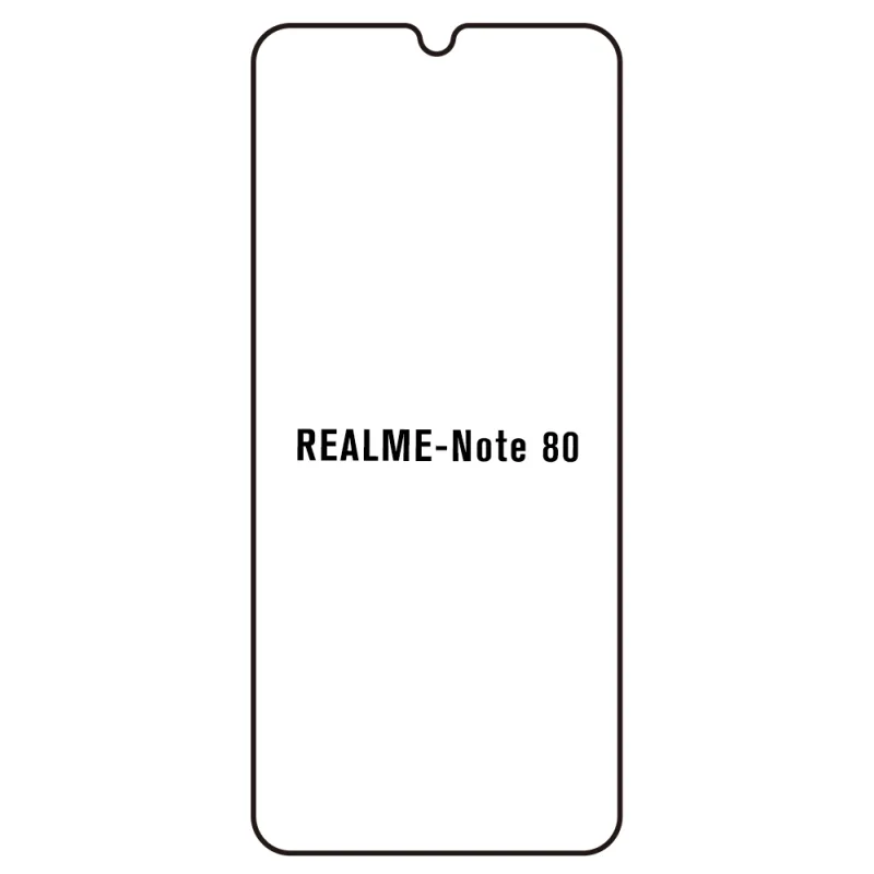 Sunshine Realme Note 80 Predná Hydrogél ochranná fólia Strih: Kompatibilná s krytom 2, Typ fólie: Anti-Spy (Privacy)