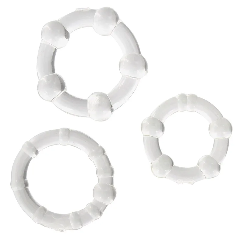 SCALA Stay Hard Three Rings Transparent 3 pack