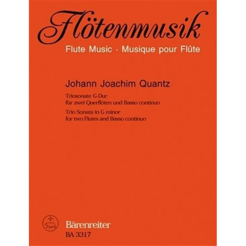 Bärenreiter Triová sonáta G dur pro dvě flétny a basso continuo