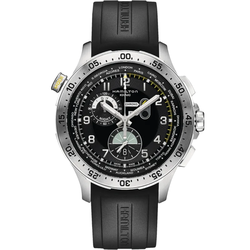 Hamilton Khaki Aviation Worldtimer Chrono Quartz | H76714335 - OS