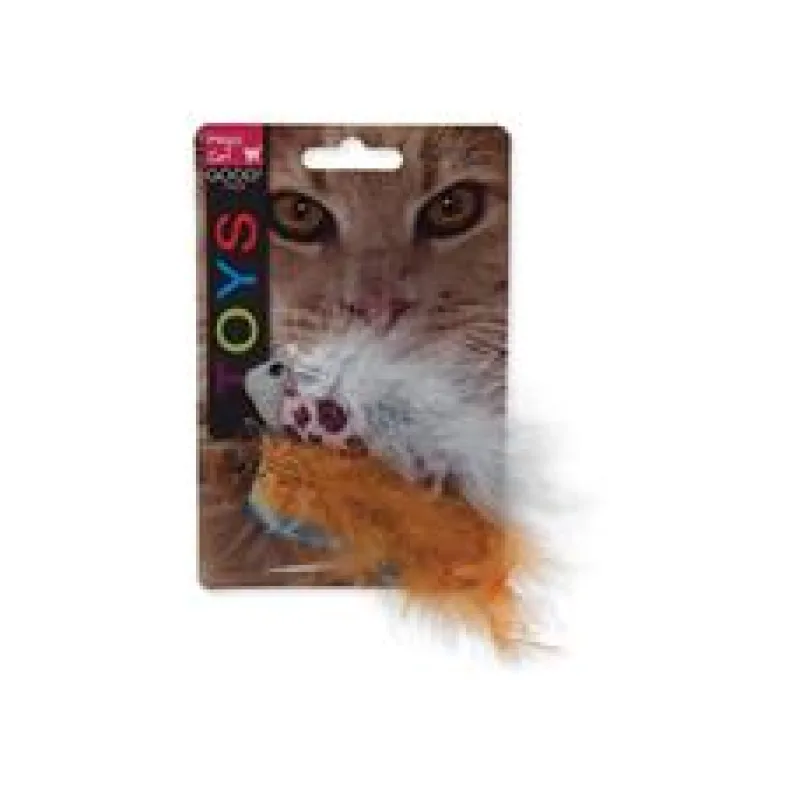 Hračka MAGIC CAT rybka se vzorem a catnipem chrastící mix 2 ks - 11cm